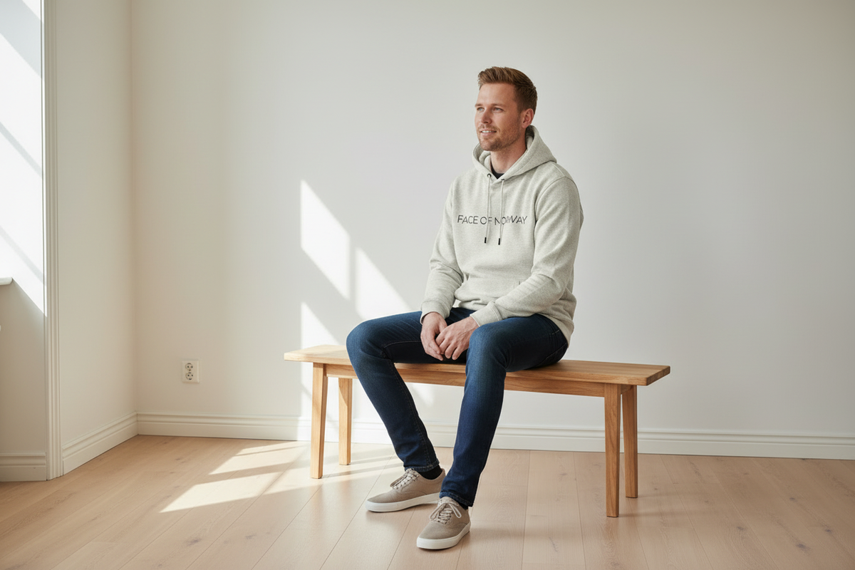 Face of Norway Oatmeal Heather Hoodie | Soft Nordic Fleece