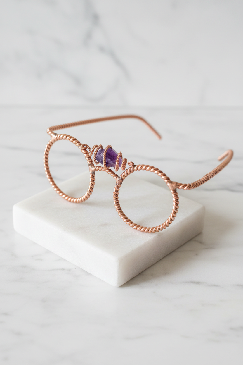 Copper Tensor Energy Glasses | 144-177 MHz Sacred Geometry | EMF Protection | Curated by Face of Norway