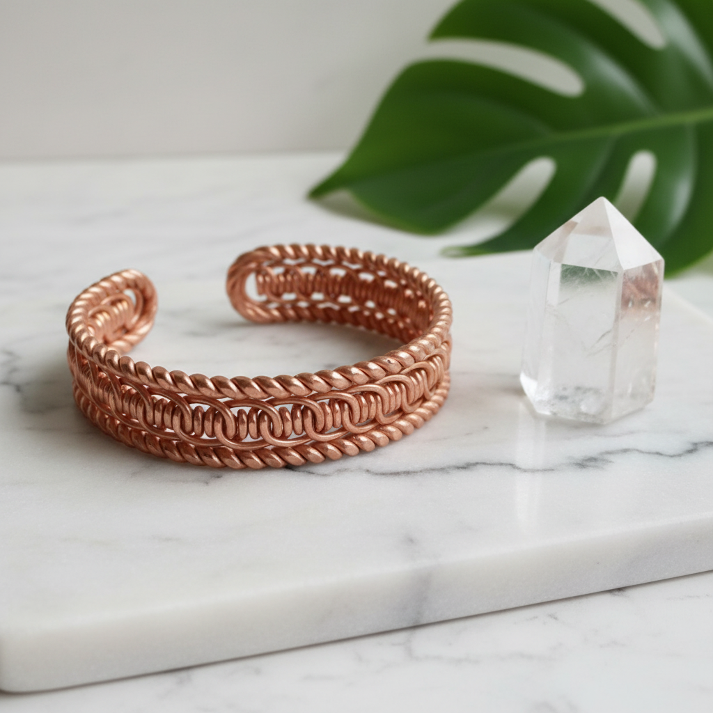 Tensor Vortex Bracelet – Pure Copper Energy Cuff