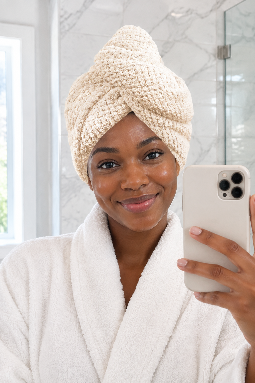 Nordic Hair Towel Wrap – Ultra-Absorbent Microfiber Hair Turban