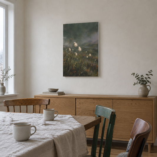 Misty Meadow | Nordic Canvas Art