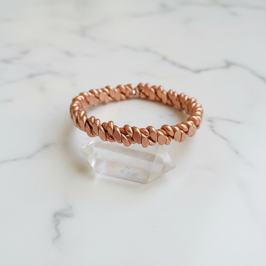 Copper Scale-Link Tensor Bracelet – Custom Frequency + Free Gift Tensor Ring