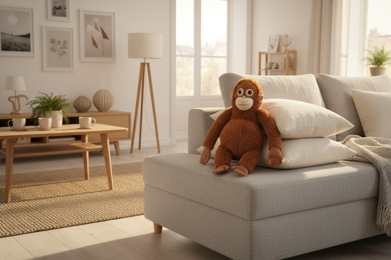 Emotional Support Monkey Plush | Anxiety Relief Comfort Gift