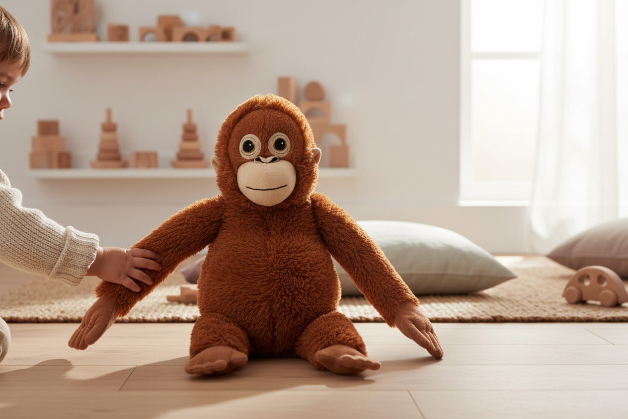 Emotional Support Monkey Plush | Anxiety Relief Comfort Gift