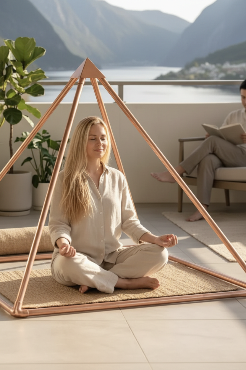 Pure Copper Meditation Pyramid – Sacred Giza Geometry | Face of Norway