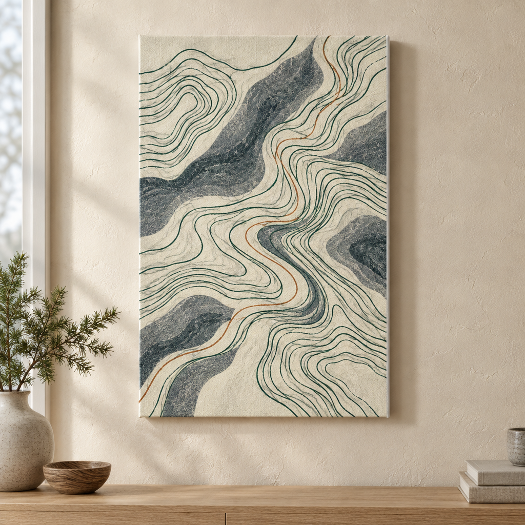 Northern Lines | Nordic Abstract Canvas Art