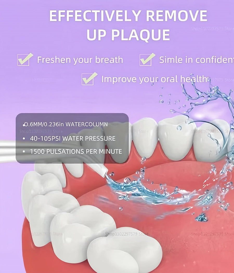 Vanntannpuss - Oppladbar med 4 Hoder & 3 Modus