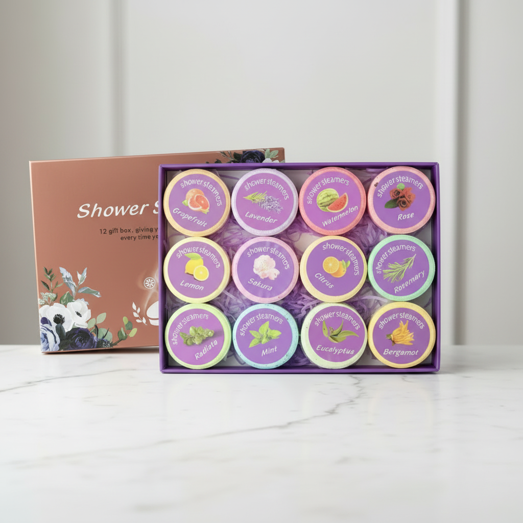 Shower Steamers Aromatherapy Gift Set — 12 Pack with Essential Oils