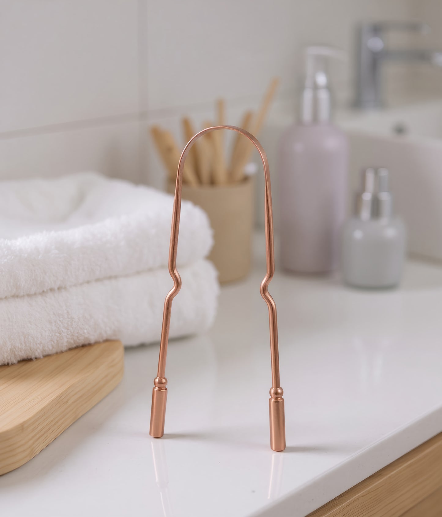 Premium Kopper Tungeskraper - Antibakteriell & Medisinsk Kvalitet