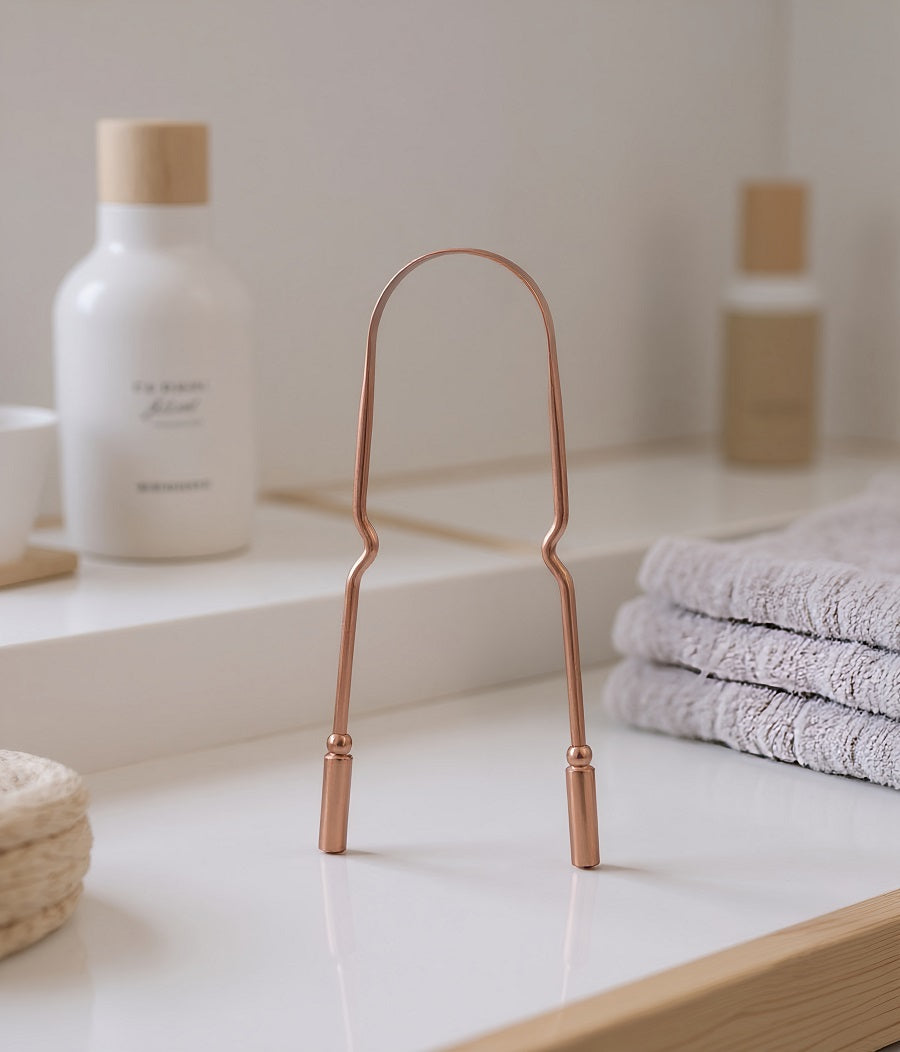 Premium Kopper Tungeskraper - Antibakteriell & Medisinsk Kvalitet