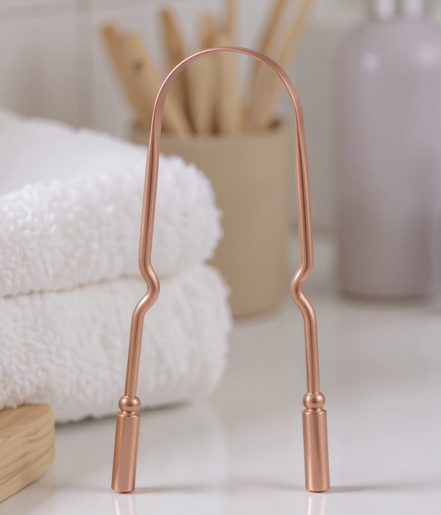 Premium Kopper Tungeskraper - Antibakteriell & Medisinsk Kvalitet