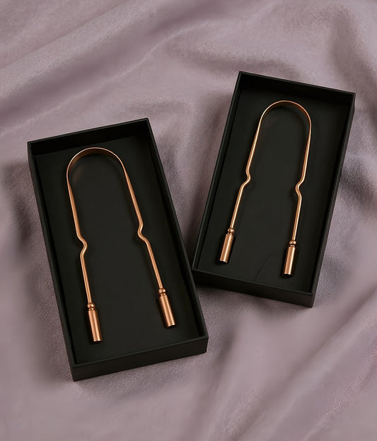 Premium Kopper Tungeskraper - Antibakteriell & Medisinsk Kvalitet