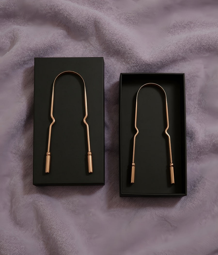 Premium Kopper Tungeskraper - Antibakteriell & Medisinsk Kvalitet