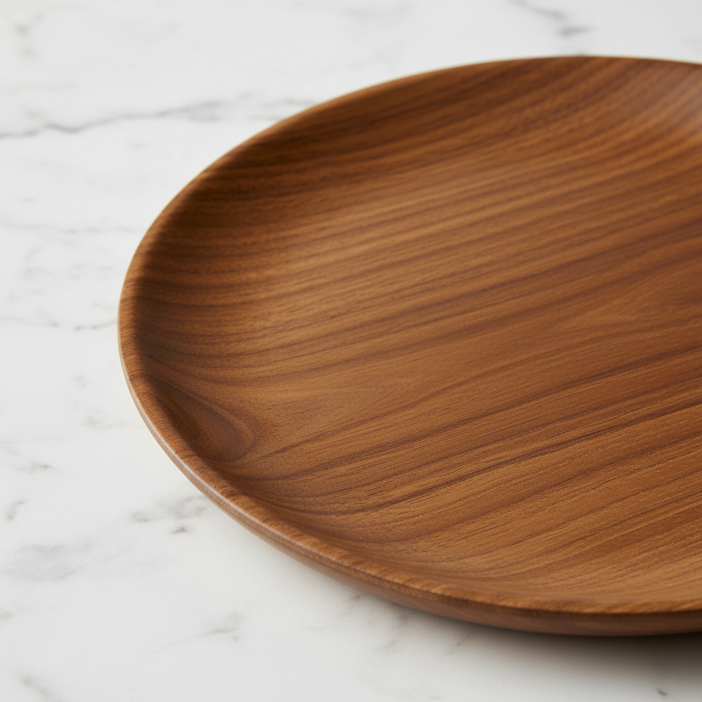 Neem Wood Dinner Plate | Handcrafted Antibacterial Dining Plate