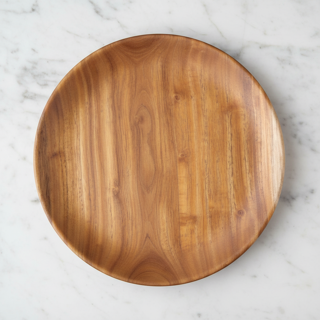Neem Wood Dinner Plate | Handcrafted Antibacterial Dining Plate
