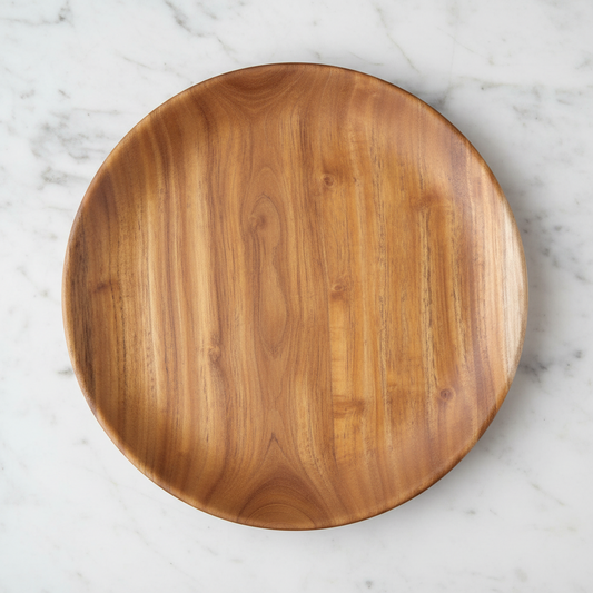 Neem Wood Dinner Plate | Handcrafted Antibacterial Dining Plate