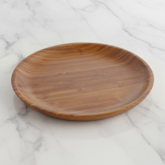 Neem Wood Dinner Plate | Handcrafted Antibacterial Dining Plate