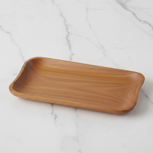 Neem Wood Rectangle Platter | Handcrafted Antibacterial Serving Platter
