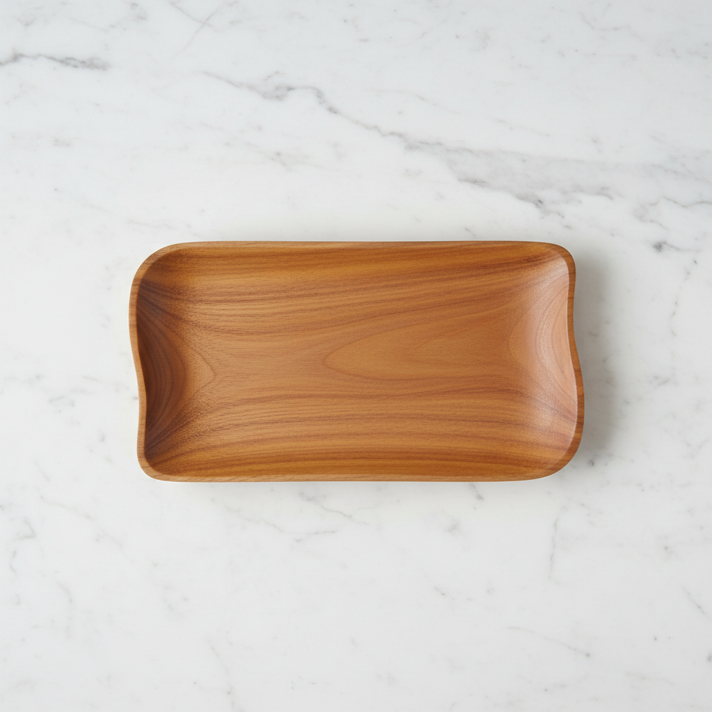 Neem Wood Rectangle Platter | Handcrafted Antibacterial Serving Platter