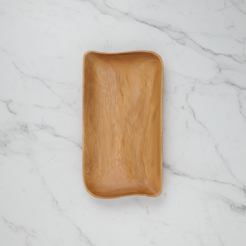 Neem Wood Rectangle Platter | Handcrafted Antibacterial Serving Platter