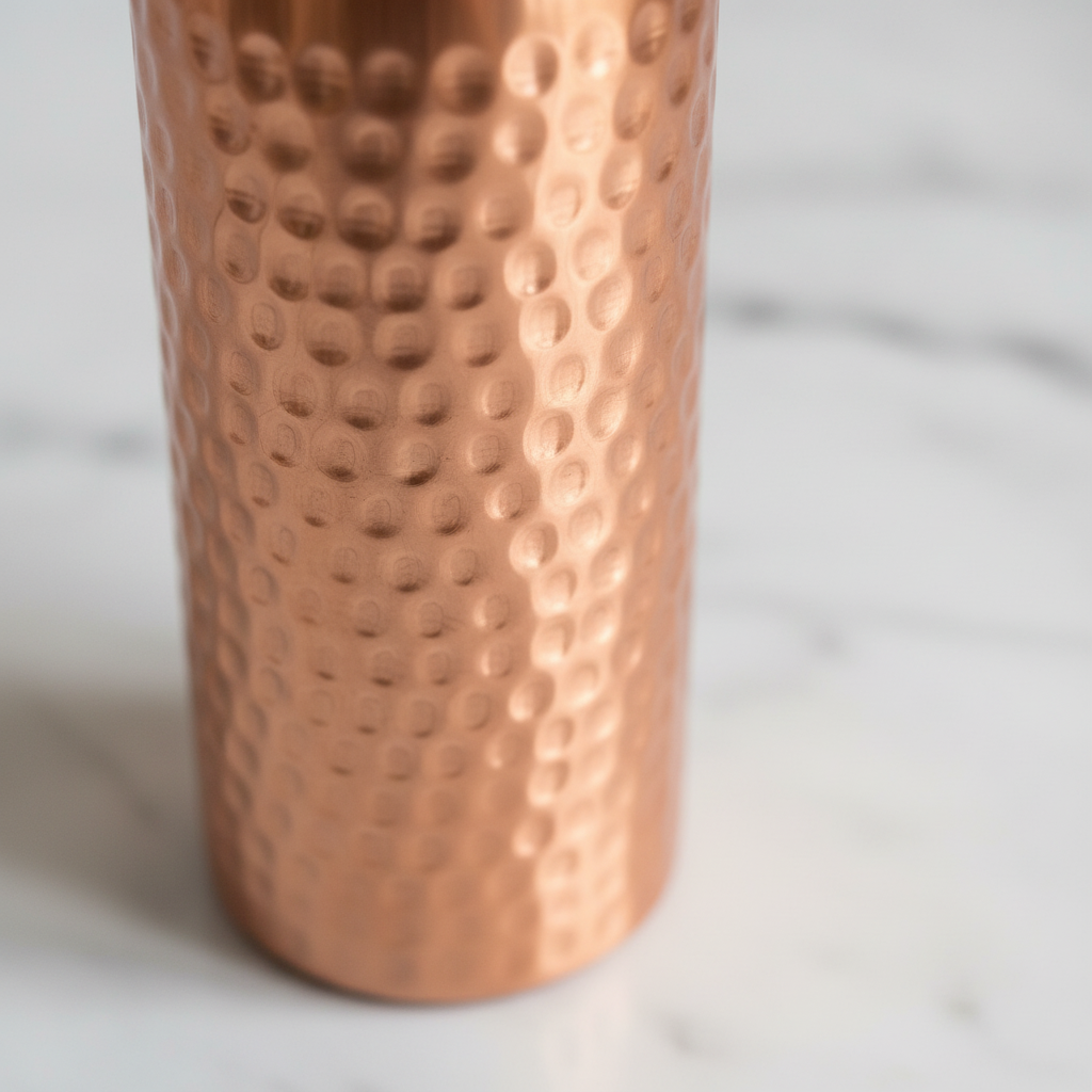 Pure Copper Water Bottle - Hammered Design 1L | Antibacterial & Purifying