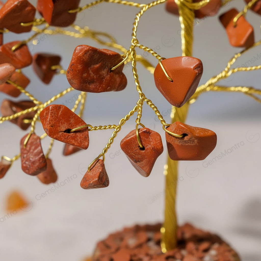 Red Jasper Crystal Tree — Grounding & Vitality