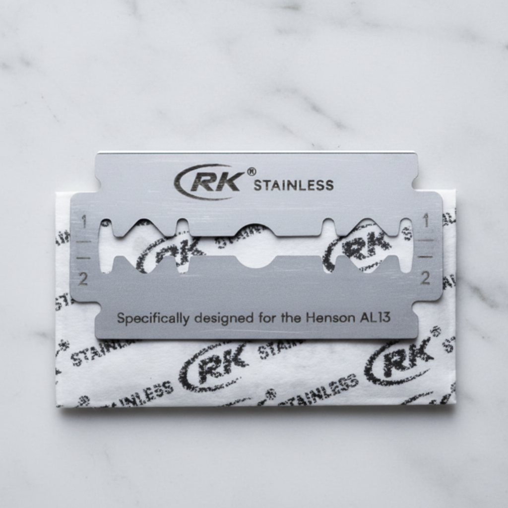 RK Stainless DE Blades for Henson AL13 — 100 Pack