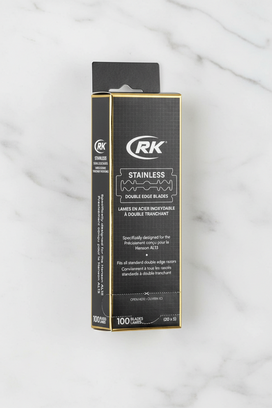 RK Stainless DE Blades for Henson AL13 — 100 Pack