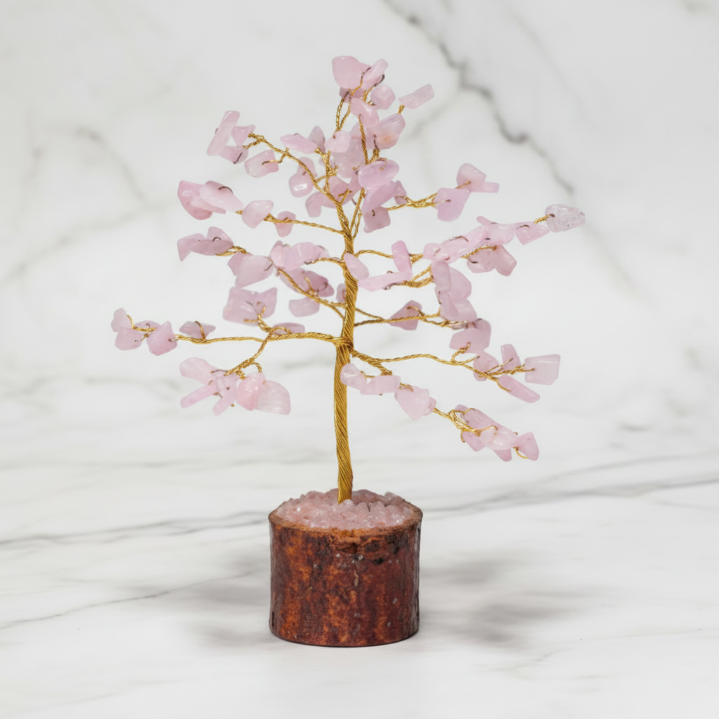 Rose Quartz Crystal Tree — Love & Emotional Healing