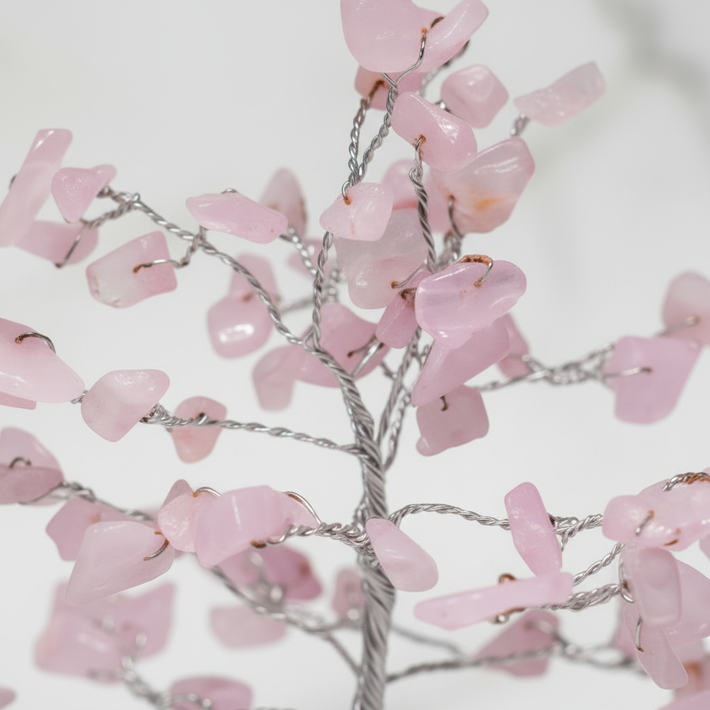 Rose Quartz Crystal Tree — Love & Emotional Healing
