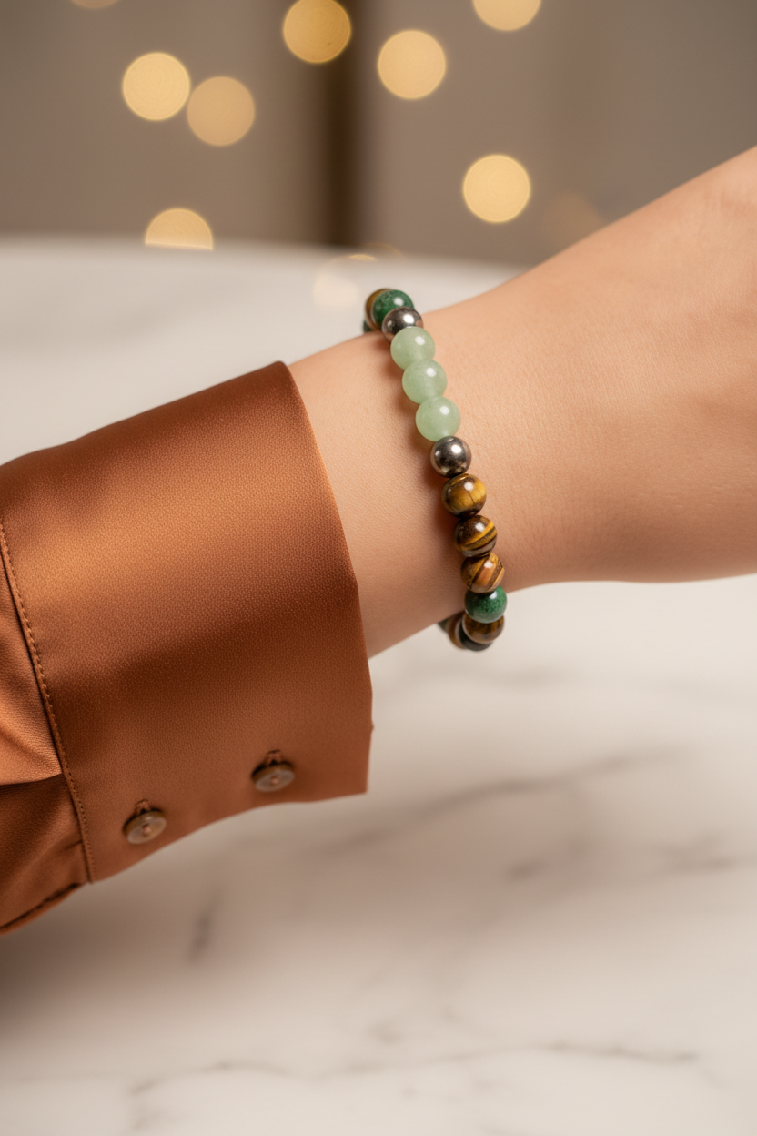 Dhan Yog Prosperity Bracelet — 6 Energized Healing Crystals | AAA Quality