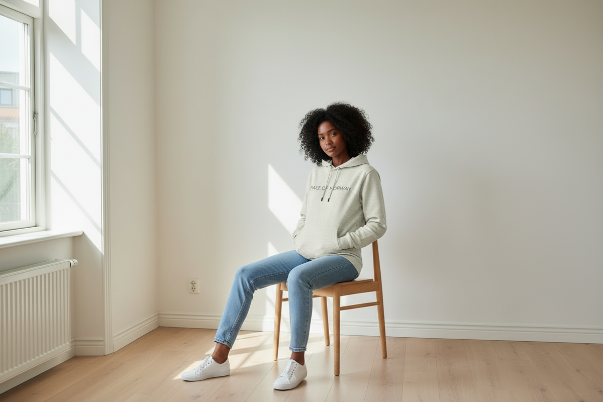 Face of Norway Oatmeal Heather Hoodie | Soft Nordic Fleece