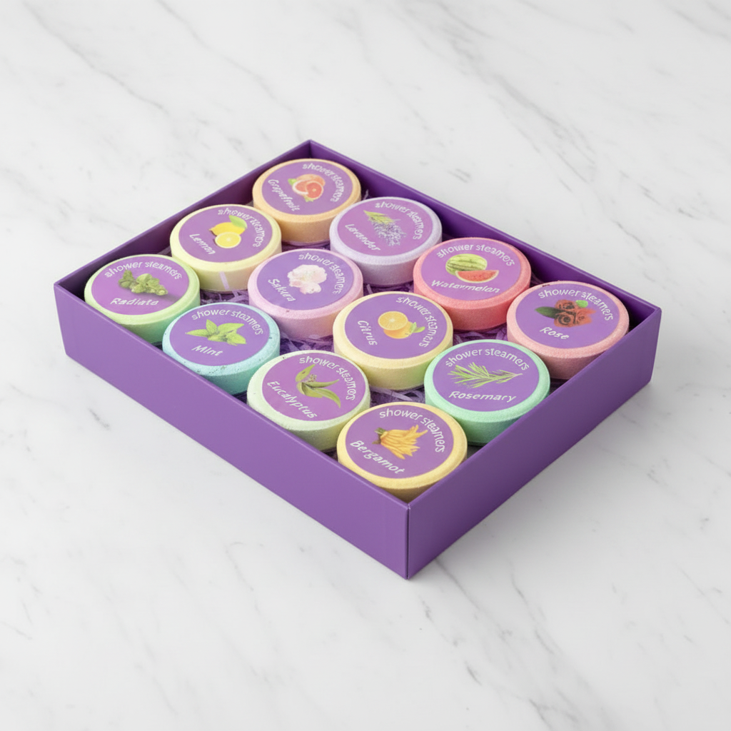 Shower Steamers Aromatherapy Gift Set — 12 Pack with Essential Oils