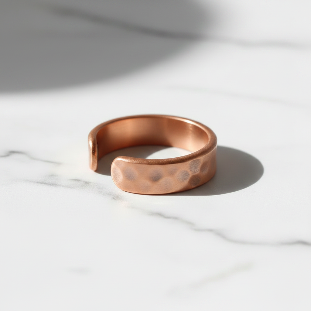 Pure Copper Hammered Open Ring | Joint Pain Relief