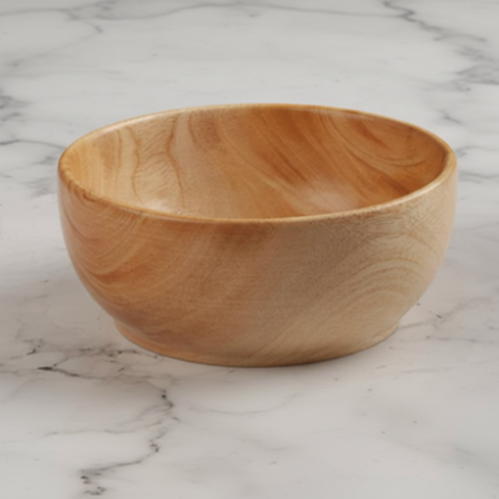 Neem Wood Serving Bowl | Handcrafted & Antibacterial – 5 Sizes