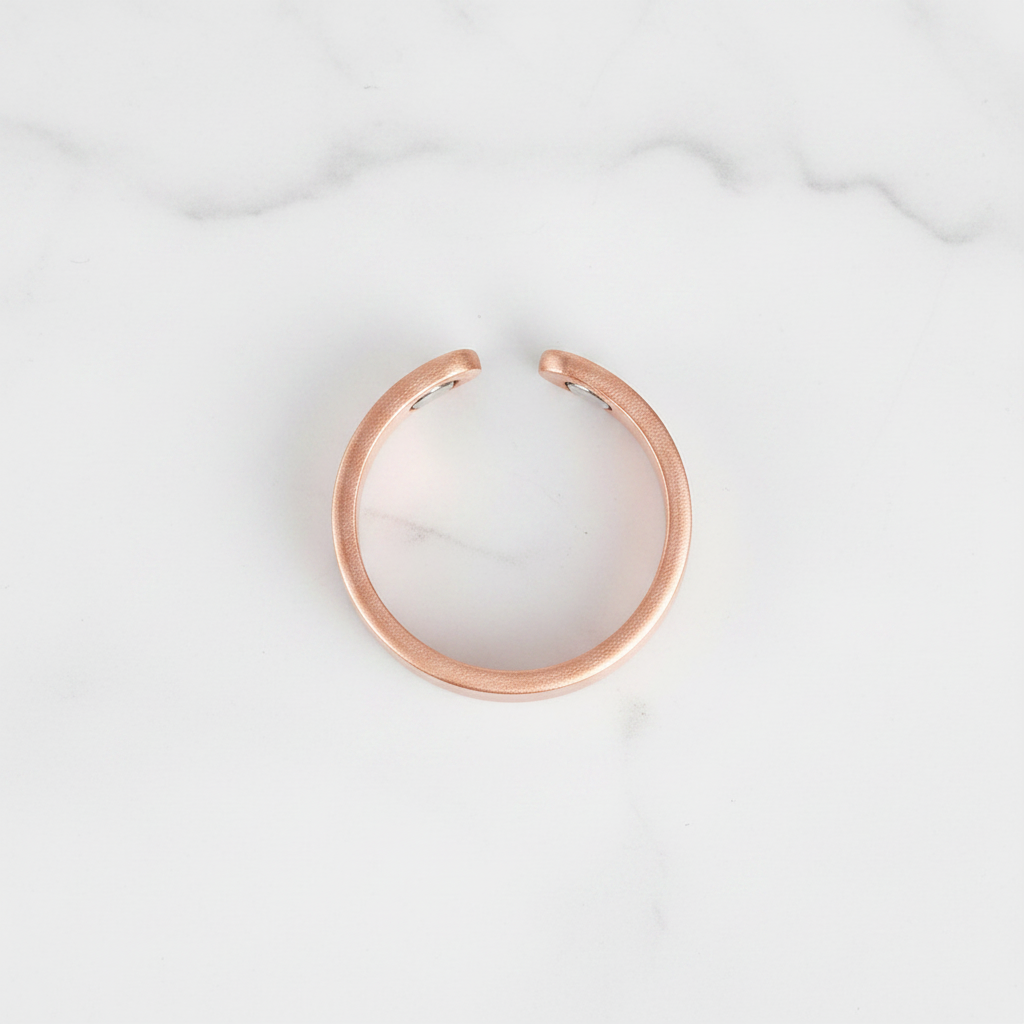 Pure Copper Cuff Ring – Adjustable Healing Jewelry | 100% Copper