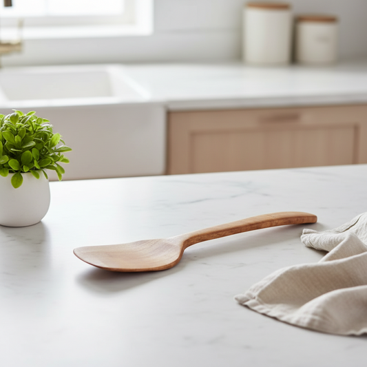 Neem Wood Spatula – Handcrafted Antibacterial Kitchen Tool