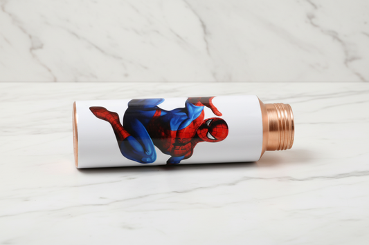 Spider-Man Kids Copper Water Bottle | 400 ML | Pure Copper | Leak-Proof