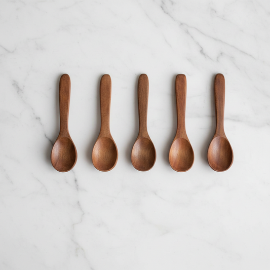 Neem Wood Masala Spoons – Set of 6 | Handcrafted & Antibacterial
