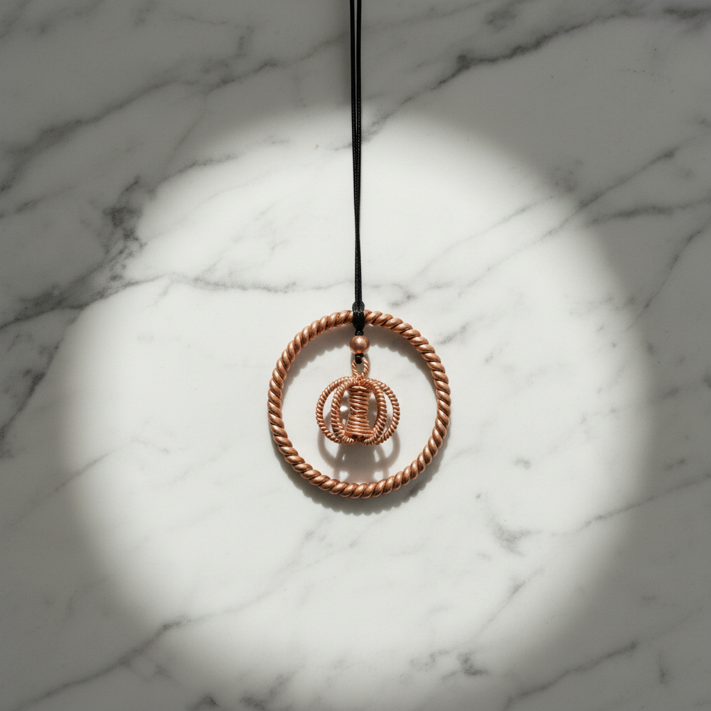 Tensor Harmonizer Pendant – Pure Copper Sacred Geometry