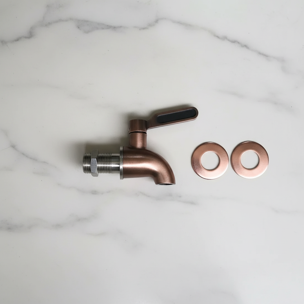Copper Polish Steel Tap for 1.6 CM Diameter Hole | Dispenser Tap