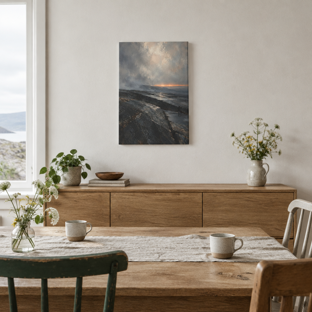 The Last Light on Slate | Nordic Canvas Art