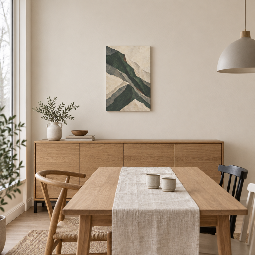 The Mountain Fold | Nordic Abstract Canvas Art