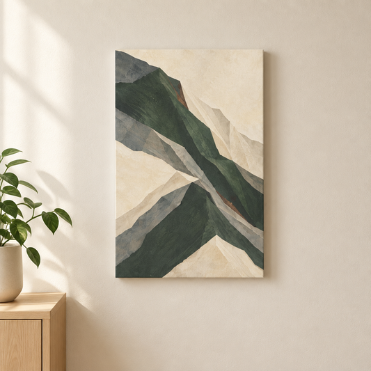 The Mountain Fold | Nordic Abstract Canvas Art