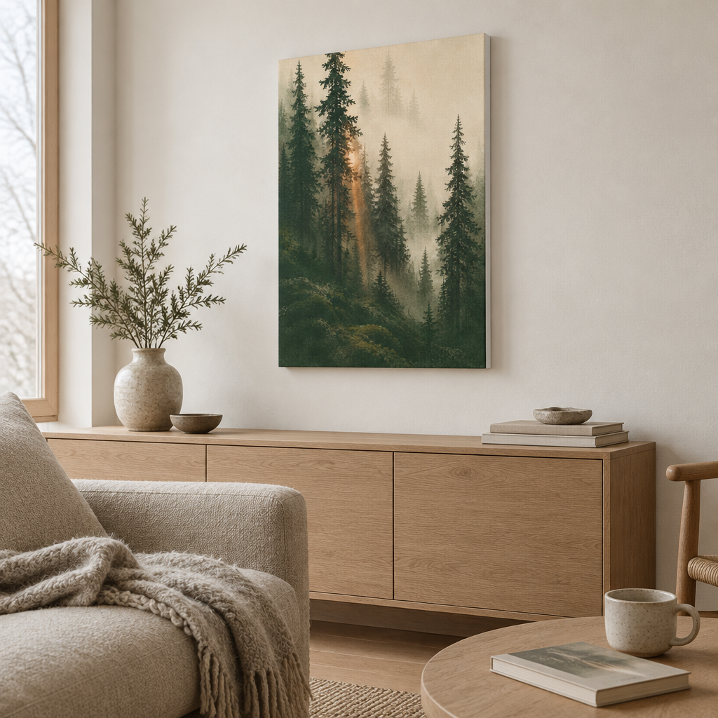 The Quiet Pines | Norwegian Forest Canvas Art