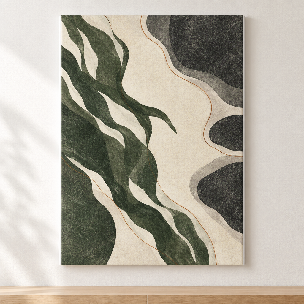 Tidal Threads | Nordic Abstract Canvas Art