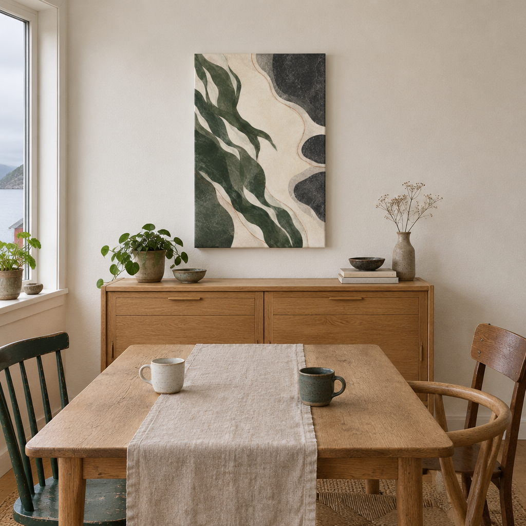 Tidal Threads | Nordic Abstract Canvas Art