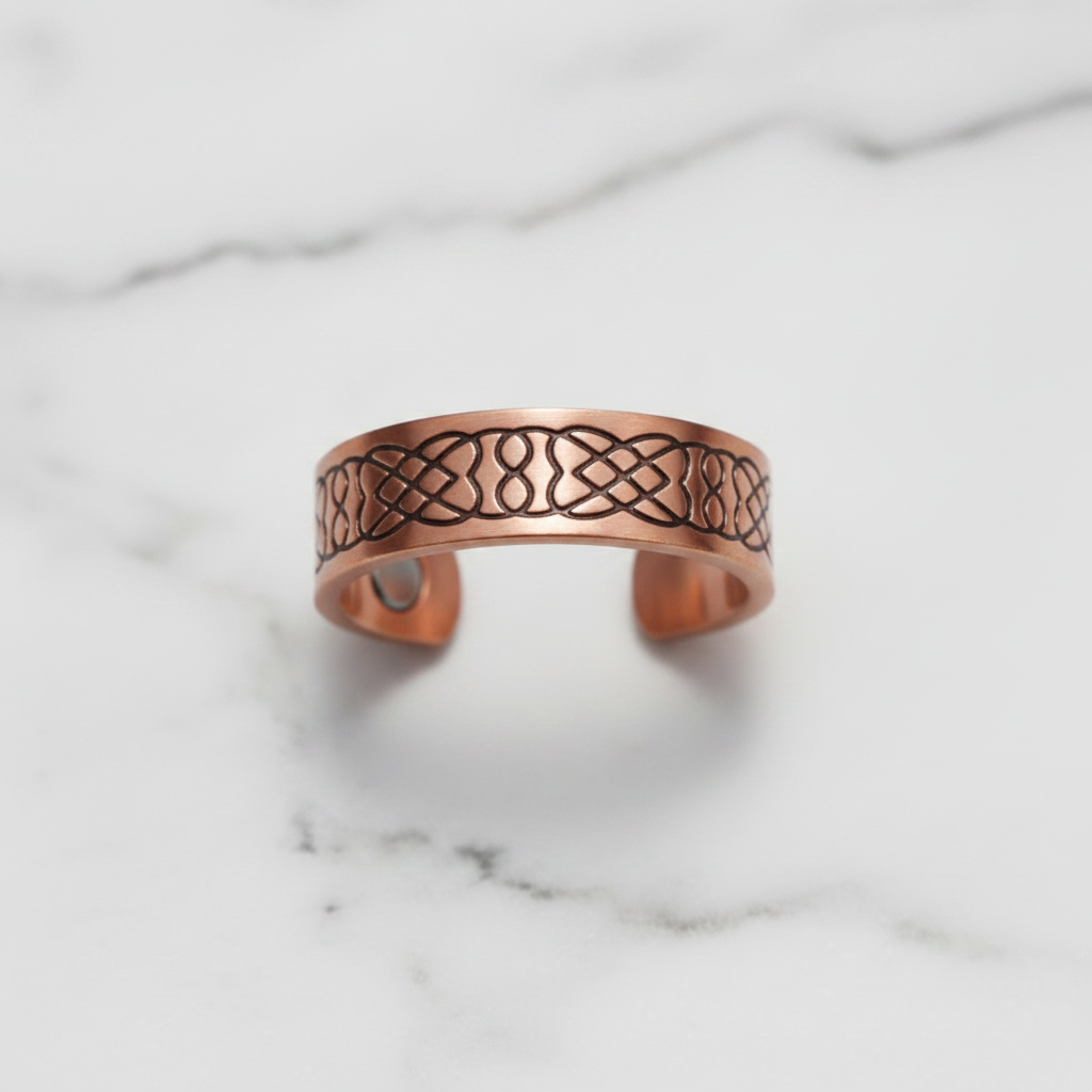 Pure Copper Diamond Lattice Open Ring | Joint Pain Relief