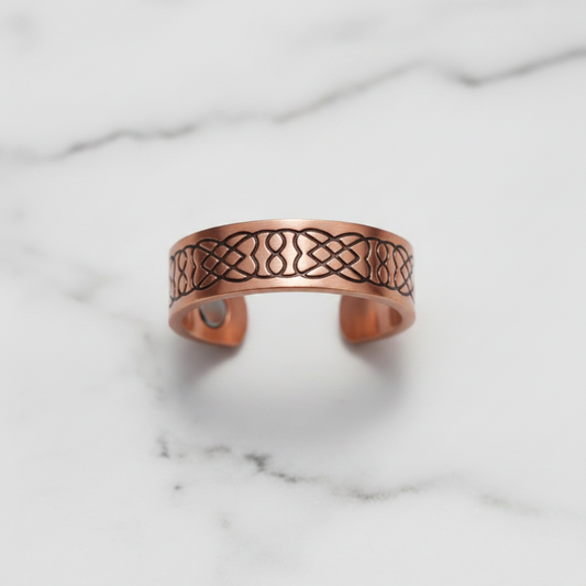 Pure Copper Diamond Lattice Open Ring | Joint Pain Relief