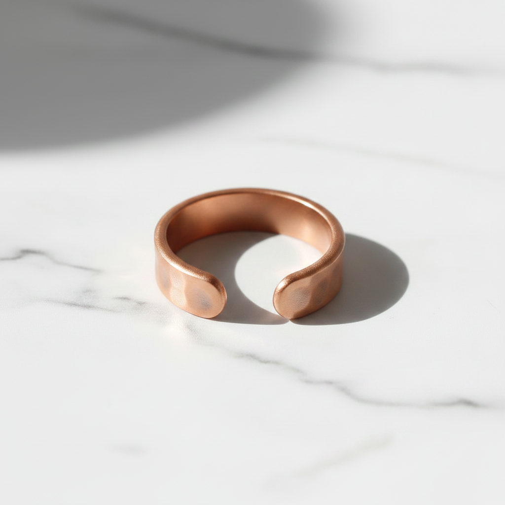 Pure Copper Hammered Open Ring | Joint Pain Relief